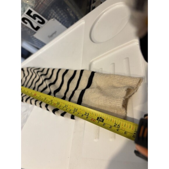 Zadig & Voltaire Cashmere Sweatshirt Sz M Thin Striped Bling Rhinestone Sweater - Picture 14 of 16